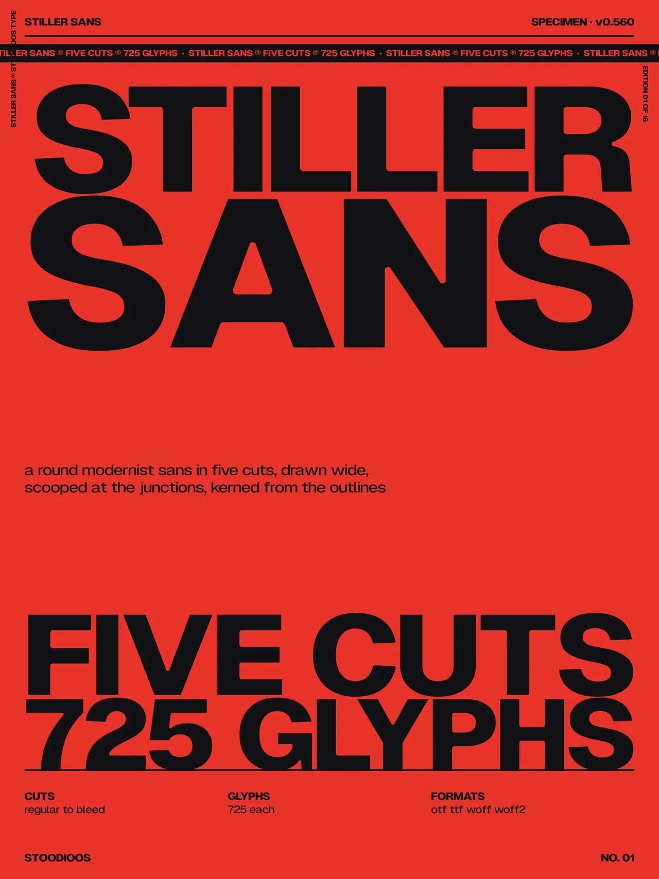 Stiller Sans specimen