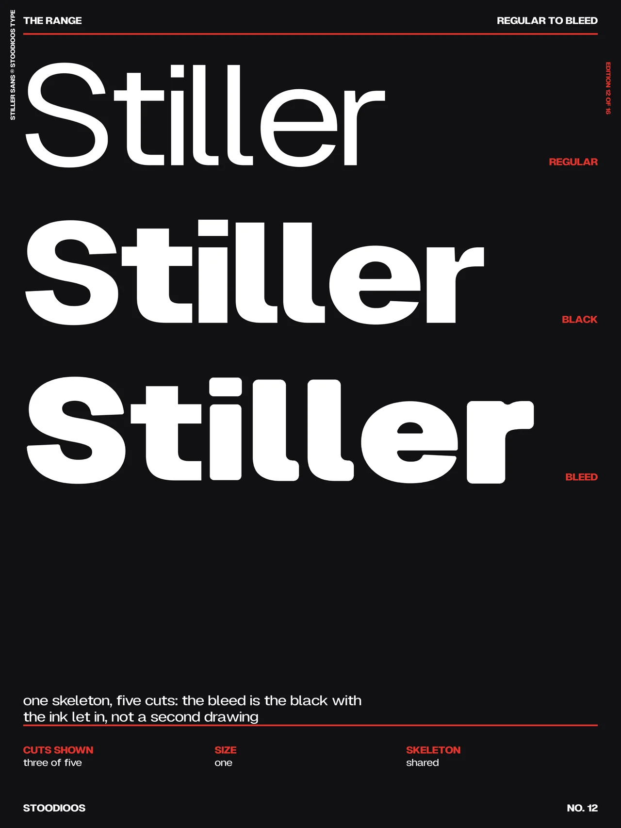 Stiller Sans specimen